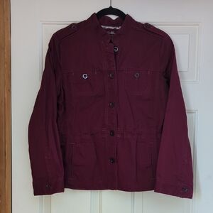 Eddie Bauer Red Utility Jacket Cotton Blend